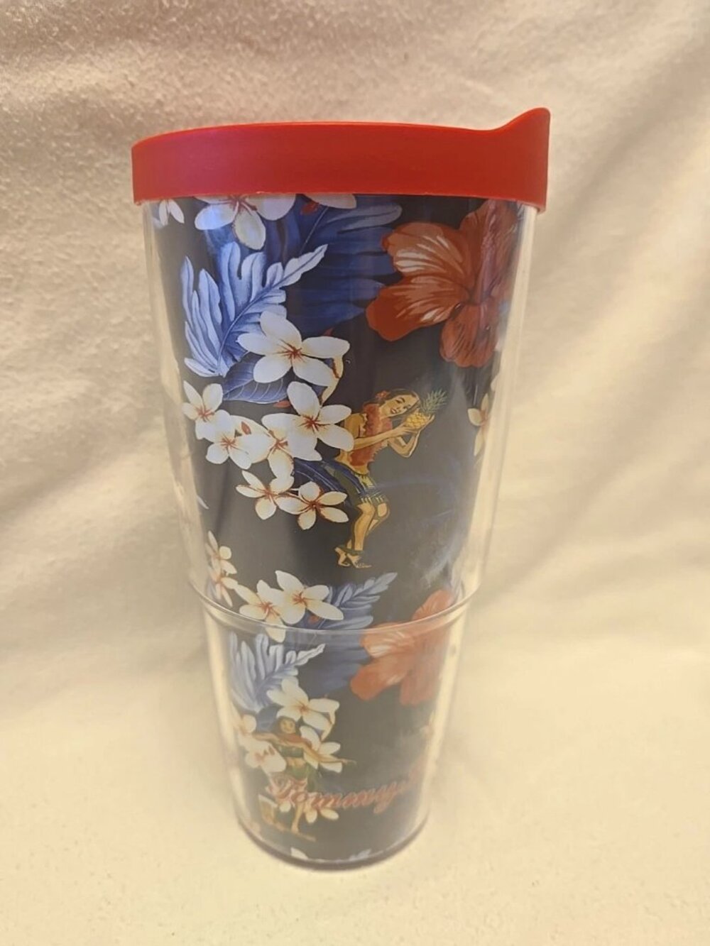 TOMMY BAHAMA TERVIS Hula Girls & Hibiscus 24 oz Insulated Tumbler w/Lid. NWOT